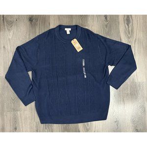 Dockers Sweater Mens 2XL Blue Acrylic Comfort touch Textured